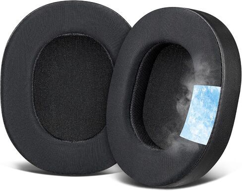 SOULWIT Cooling Gel Earpads Cushions Replacement for Audio Technica ATH M70X Headphones, Ear Pads with High-Density Foam, Added Thickness - Black in Kuwait