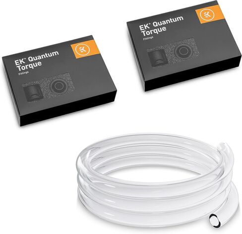 EKWB EK-Quantum Torque STC-12/16 تركيبات الضغط و BUNDLE EK-LOOP 3 متر ناعم (12/16 مم) ، ساتان التيتانيوم ، 12 عبوة in Kuwait