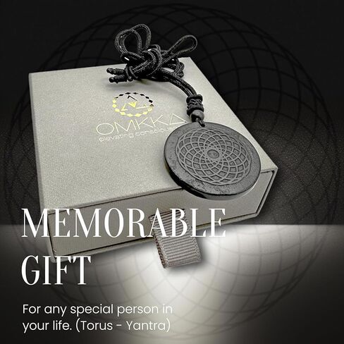 عقد بقلادة كاريليان شونجيت من اومكا | رمز زهرة الحياة الهندسية المقدسة | مجوهرات تعويذة كريستال الشفاء والحماية الروحية | تميمة شاكرا للتامل، حبل مصنوع يدويًا، شونجيت in Kuwait