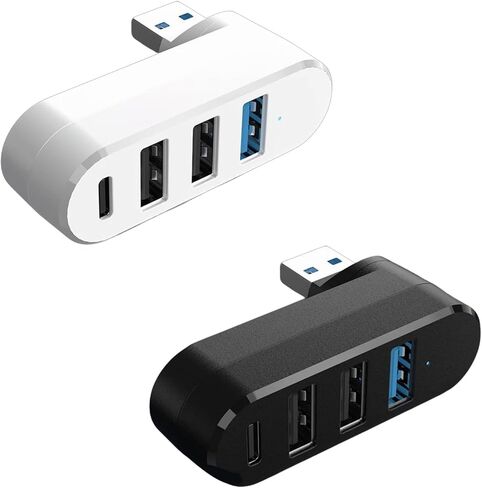 USB Splitter 180 ° Rotatable USB3.0 PORT Expander MLTIPORT USB إلى محول USB المحمولة لجهاز الكمبيوتر اللوحي المحمول in Kuwait