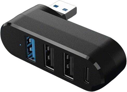 USB Splitter 180 ° Rotatable USB3.0 PORT Expander MLTIPORT USB إلى محول USB المحمولة لجهاز الكمبيوتر اللوحي المحمول in Kuwait