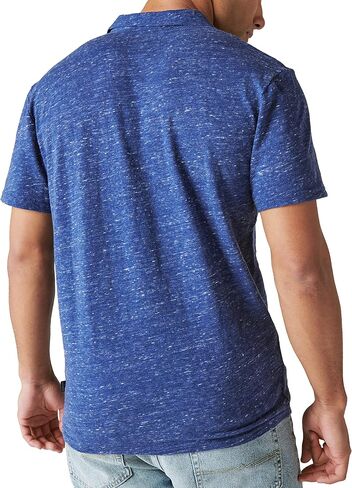 Lucky Brand Men's Short Sleeve Linen Johnny Collar Polo in Saudi Arabia