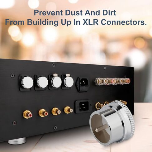 Monosaudio XLR Plugs 2Pcs - Dust Caps & Shorting Plugs - Noise Stopper Dust Proof Protectors - Rhodium Plated XLR Connector Covers for Audio, Speakers, Subwoofers, Amplifier in Saudi Arabia