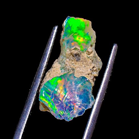 09.50Cts 100% A+ Natural Ethiopian Welo Opal Rough Stone, Raw Crystal,October Birthstone, Jewelry Making Gemstone, Ultra Fire Striking Opal, Opal Rock, Handpicked Stone, Size-11X15X11MM in Saudi Arabia
