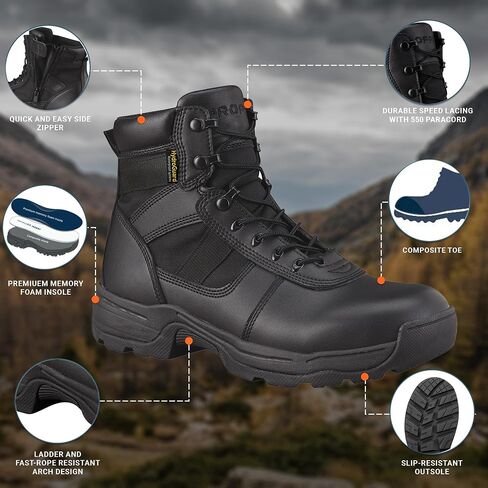 Propper Men's Series 100 6" Side Zip Boot Waterproof Comp Toe Military and Tactical in Saudi Arabia