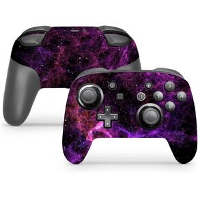 ZOOMHITSKINS Switch Pro Controller Skin, Compatible for Switch Controller Skin, Astral Plum Black Universe Space Galaxy, 3M Vinyl Cover, Durable & Fit, Easy to Install, Made in The USA