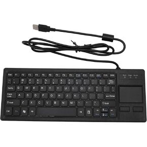 Sanpyl Wired Mechanical USB Keyboard, IP68 & Touch Industrial Keyboard with Touchpad for Laptop Notebook PC, 310x115x12mm / 12.2x4.53x0.47inch