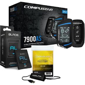 Compustar CS7900-AS 2-Way Car Remote Start & Alarm Bundled with +(1) ADS-Blade AL Universal Integration Cartridge + (1) ADS-USB Weblink USB Interface (Installation NOT Included)