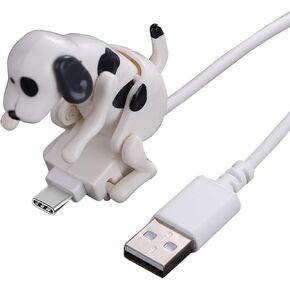 Stray Dog Charging Cable Dog Smartphone USB C Cable Type-C Phone Charger Humping Dog Cable with for Touch Swit Stray Dog Charging Cable for Phone Type-c Charger Cable Cord Cellphone, White
