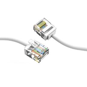 Ultra Slim Cat6A Cable 5 FT Networking, Super Slim CAT 6 Ethernet Patch Cord, 10Gigabit Super Thin RJ45 Connector Internet Cable for PC, Mac, Laptop, PS5, PS4, Xbox - White