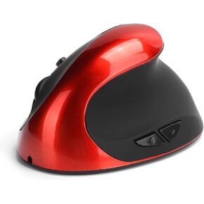 Heayzoki Optical Vertical Mouse,Vertical Gaming Mouse, 3rd Gen Right Hand Ergonomic Grip Office Gaming Computer (Red)