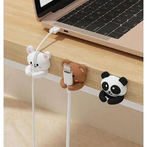Self-Adhesive Cable Organizer Clips for Desk - Cord Management Holder with Adhesive Backing, Fits Phone Chargers, Data Cables & Electronics Accessories (Color: Mix 3pcs)