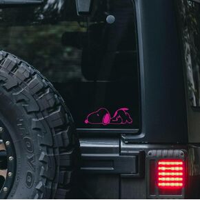 5in Peanuts Dog Laying Down Vinyl Sticker for Trucks, Cars, laptops, & More. (Holographic)