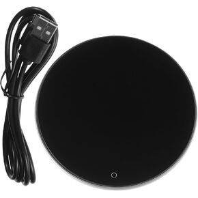 USB Cup Warmer Mat Heat Keeping Mug Coaster for Home Office and Travel Fast Heating Elegant Design Power Type Interface
