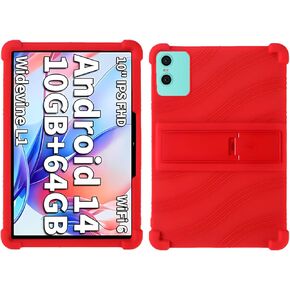Case for Teclast P30/P30T Android 14 Tablets, 10 Inch Tablet 2024- Soft Silicone Shock Proof Lightweight Stand Rubber Shell Protective Cover,Kids Friendly Soft Silicone Adjustable Stand Cover,Blue