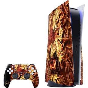 ألعاب Skinit Scenit Maming Skin متوافقة مع حزمة PS5 - نمر مرخص رسميًا من تصميم توم وود