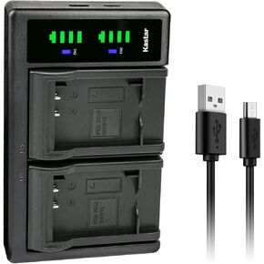 Kastar 2-Pack Battery + LTD2 USB Charger Replacement for Panasonic DMW-BCG10, DE-A65, Lumix DMC-ZS19, ZS20, ZS25; 4.2V Output, 35 Min Charge Time, Black in Kuwait