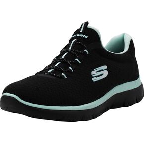 Skechers Sport Women's Summits Sneaker,black/turquoise,9.5 M US in Saudi Arabia