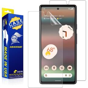 [2 Pack] ArmorSuit MilitaryShield Anti-Glare Screen Protector Designed for Google Pixel 6a (2022) Case Friendly Matte Film - Made in USA