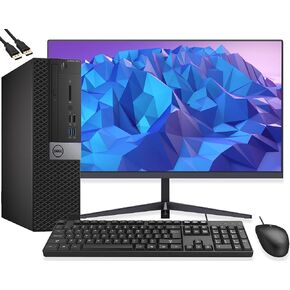 Dell OptiPlex 5050 Small Form Factor Desktop Computer Bundle PC Set with 21.5" FHD Monitor Intel Core i5-6500 16GB RAM 256GB SSD, Keyboard & Mouse, Wi-Fi, HDMI, VGA, DP, Windows 10 Pro (Renewed)