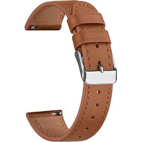 AK Leather Watch Band متوافق مع Garmin Venu 3S / Vivoactive 4S / Venu 2S / Vivomove 3S ، حزام معصم بديل 18 ملم لـ Garmin Forerunner 255S / 265S Smart Watch in Kuwait