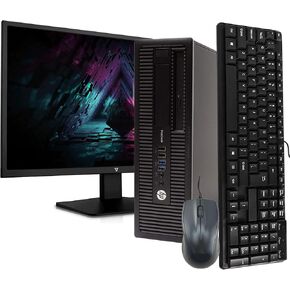 HP 600 G1 SFF Computer Desktop PC, Intel Core i7 3.1GHz, 16GB Ram, 120GB M.2 SSD, 2TB HDD, New 23.8" FHD Monitor, Keyboard and Mouse, Wi-Fi/Bluetooth, Win 10 Pro (Renewed)