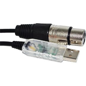 USB RS485 to XLR 3P Female Socket DMX512 Cable Fixture Controller KABLE(8M,Color B)