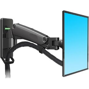 17-27 inch Gas Spring Full Motion TV Wall Mount LCD LED Monitor Stand Aluminum Arm Bracket F120(Black)