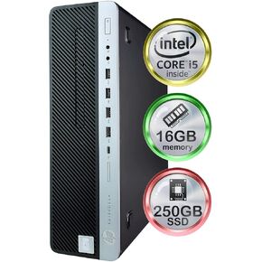 HP ProDesk 600G3 Desktop Computer | Quad Core Intel i5 (3.2) | 16GB DDR4 RAM | 250GB SSD Solid State | Windows 10 Professional | Home or Office PC (Renewed)