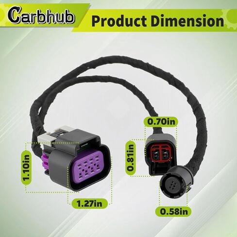 Carbhub 68189124AC الخلفي الخلفي عرض النسخ الاحتياطي Park Park تسخير الأسلاك متوافق مع Dodge RAM 1500 2500 3500 مع خيار الكاميرا الخلفية 2013 2014 2015 2017 2017 2018 استبدال 68189124AB in Saudi Arabia
