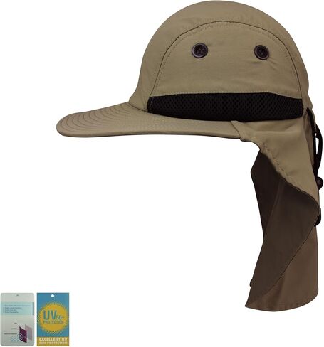 Juniper Unisex Taslon UV Cap with Flap J7002A in Saudi Arabia