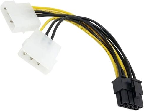 8Pin to 4Pin Video Card Power Cord Y Shape 8 Pin PCI Express to 4 Pin Graphics Card Power Cable 18cm in Saudi Arabia