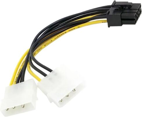 8Pin to 4Pin Video Card Power Cord Y Shape 8 Pin PCI Express to 4 Pin Graphics Card Power Cable 18cm in Saudi Arabia