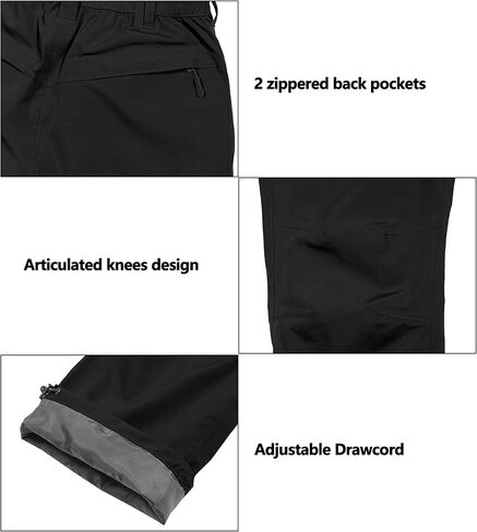 Little Donkey Andy Women's Waterproof Rain Pants Lightweight Breathable Rainproof Pants for Outdoor Hiking Golf in Saudi Arabia
