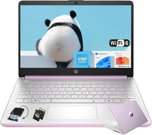 HP 14" Laptop Student Business Computer - 2025 New Version, Intel N150 Processor, 1-Year Microsoft 365, Win 11 Home, Copilot AI, 12Hr Battery, 16GB RAM 384GB Storage (128GB UFS+256GB MSD) Lavender in Kuwait