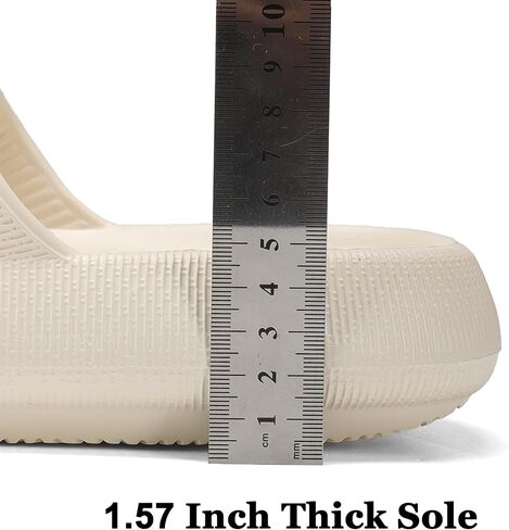 صنادل HQUEC بإبزيم للنساء والرجال، شبشب مسطح من مادة إي في إيه قابل للتعديل، شبشب وسادة مريح in Kuwait