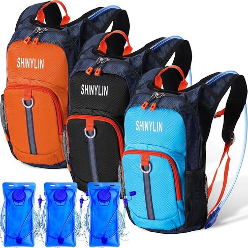 Shinylin 3 Pcs Kids Hydration Backpack with 1.5 L Water Bladder Hydration Pack for Kids Hydration Water Backpack for Kids Lightweight Insulated Water Pack for Boys Girls Biking Climbing Running Hiking in Saudi Arabia