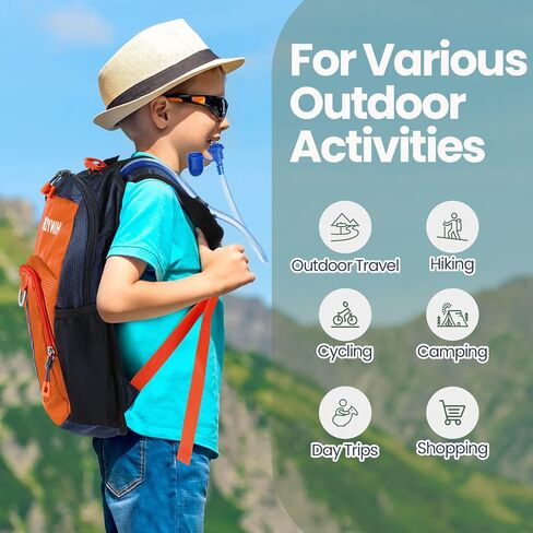 Shinylin 3 Pcs Kids Hydration Backpack with 1.5 L Water Bladder Hydration Pack for Kids Hydration Water Backpack for Kids Lightweight Insulated Water Pack for Boys Girls Biking Climbing Running Hiking in Saudi Arabia