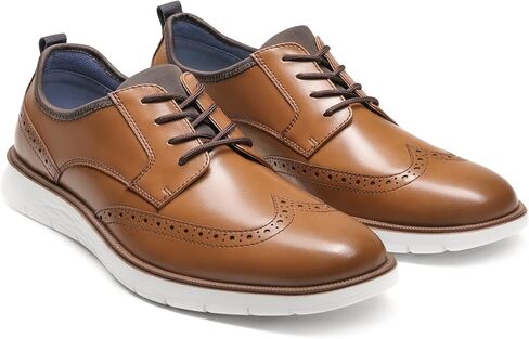 Cestfini White Dress Sneakers Men Casual Oxford Shoes Lightweight Office Sneakers Comfortable Business Wingtip Walking Shoes Mesh Breathable Knit Tennis Summer Shoes XXDX007M-RT-US-WHITE-10.5 in Kuwait