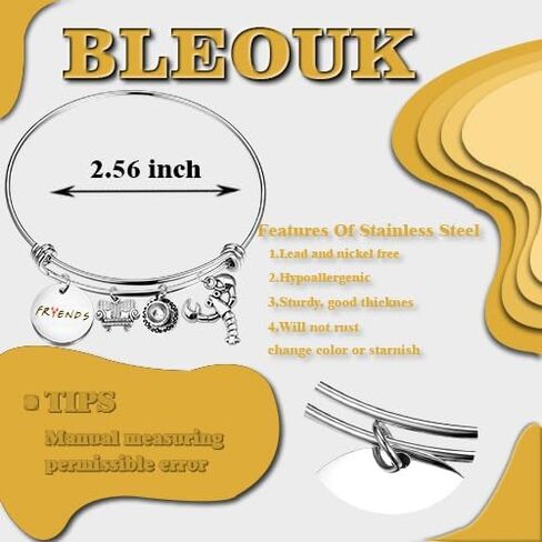BLEOUK TV Inspired Charm Bracelet for Woman Girls Birthday Christmas Gift in Saudi Arabia