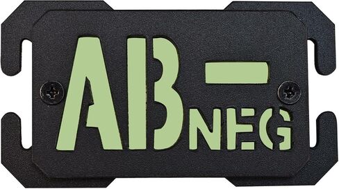 Reflective Tactical Blood Type A+ Positive POS/Negative Blood Type Patch Military Badge Display Board Notch Buckle for Tactical Backpack,Vest in Saudi Arabia