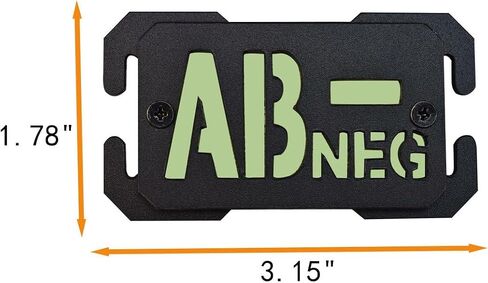 Reflective Tactical Blood Type A+ Positive POS/Negative Blood Type Patch Military Badge Display Board Notch Buckle for Tactical Backpack,Vest in Saudi Arabia