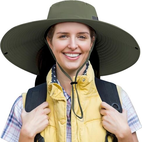 Peices Women Wide Brim Sun Hat UPF50+ قبعة دلو مقاومة للماء لصيد المشي لمسافات طويلة التخييم in Saudi Arabia