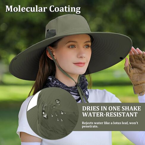 Peices Women Wide Brim Sun Hat UPF50+ قبعة دلو مقاومة للماء لصيد المشي لمسافات طويلة التخييم in Saudi Arabia