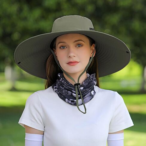 Peices Women Wide Brim Sun Hat UPF50+ قبعة دلو مقاومة للماء لصيد المشي لمسافات طويلة التخييم in Saudi Arabia