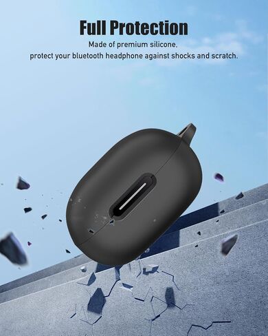 للحصول على غطاء حالة ANKER Soundcore P40I ، فإن إكسسوارات الجلد الواقية للسيليكون مع سلسلة مفاتيح للنساء من أجل anker Soundcore P40I Case ، LED Frontible Visible ، 【Black】 in Kuwait