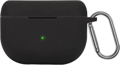 Silicone Case Compatible with Jabra Elite 10/ Jabra Elite 8 Active/Jabra Elite 8 Active Gen 2/ Jabra Elite 10 Gen 2, Shockproof Protective Earbuds Cover with Keychain Accessories (Black) in Kuwait