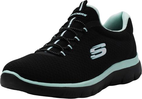 Skechers Sport Women's Summits Sneaker,black/turquoise,9.5 M US in Saudi Arabia