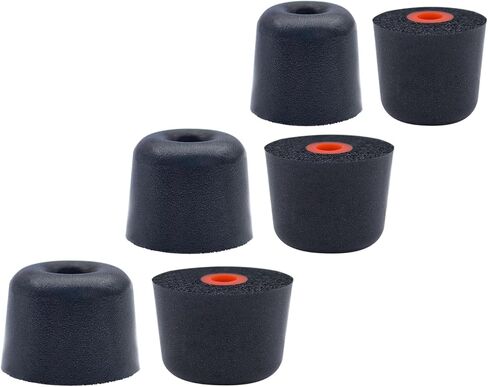 Klowcok Foam Replacement Eartips for ISOtunes Free 2.0, Free 2.0 Listen Only, Comfort Fit (3 Pairs, Black) (Medium) in Kuwait