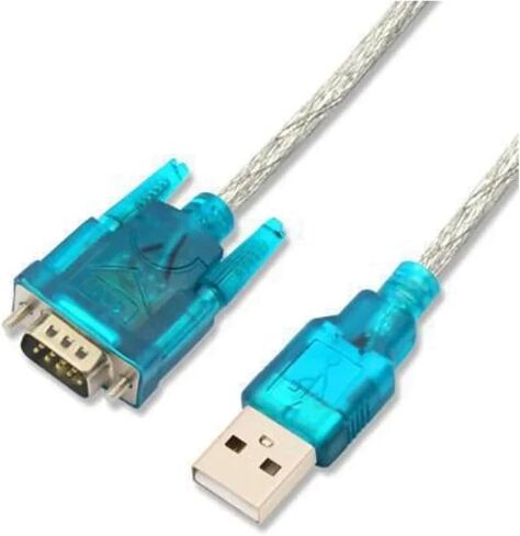 يدعم USB RS232 إلى DB 9-Pin Cable Adapter Adapter Adapter Win 7 8 10 Pro System يدعم كابل الأجهزة التسلسلية المختلفة 80 سم (الأزرق) in Saudi Arabia